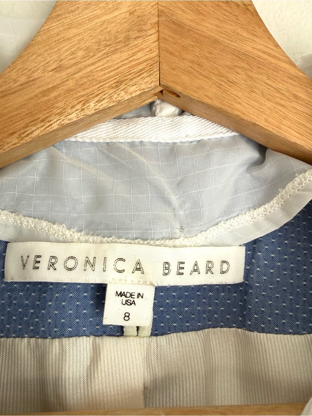 Veronica Beard Tailored Blazer with Dickey in Blue and White - Picture 6 of 6